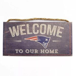 NFL Welcome To Our Home New England Patriots Wood Sign 12" x 6"